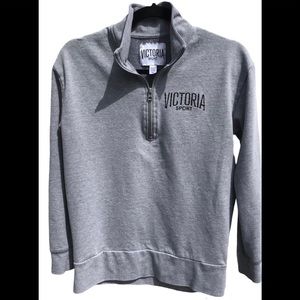 VICTORIA’S SECRET SPORTS GRAY ZIPPER PULLOVER